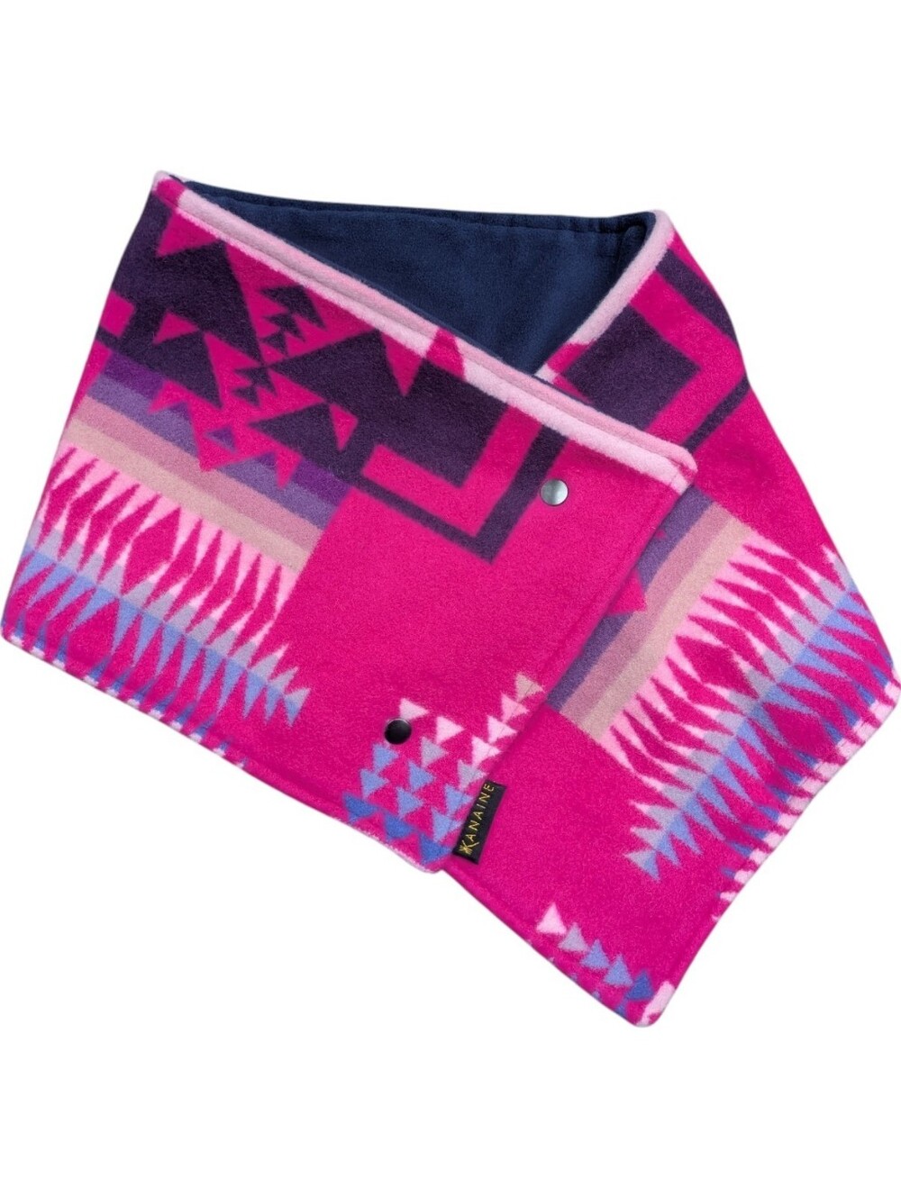 Kanaine Pink Wool Fleece Buckaroo Cowl